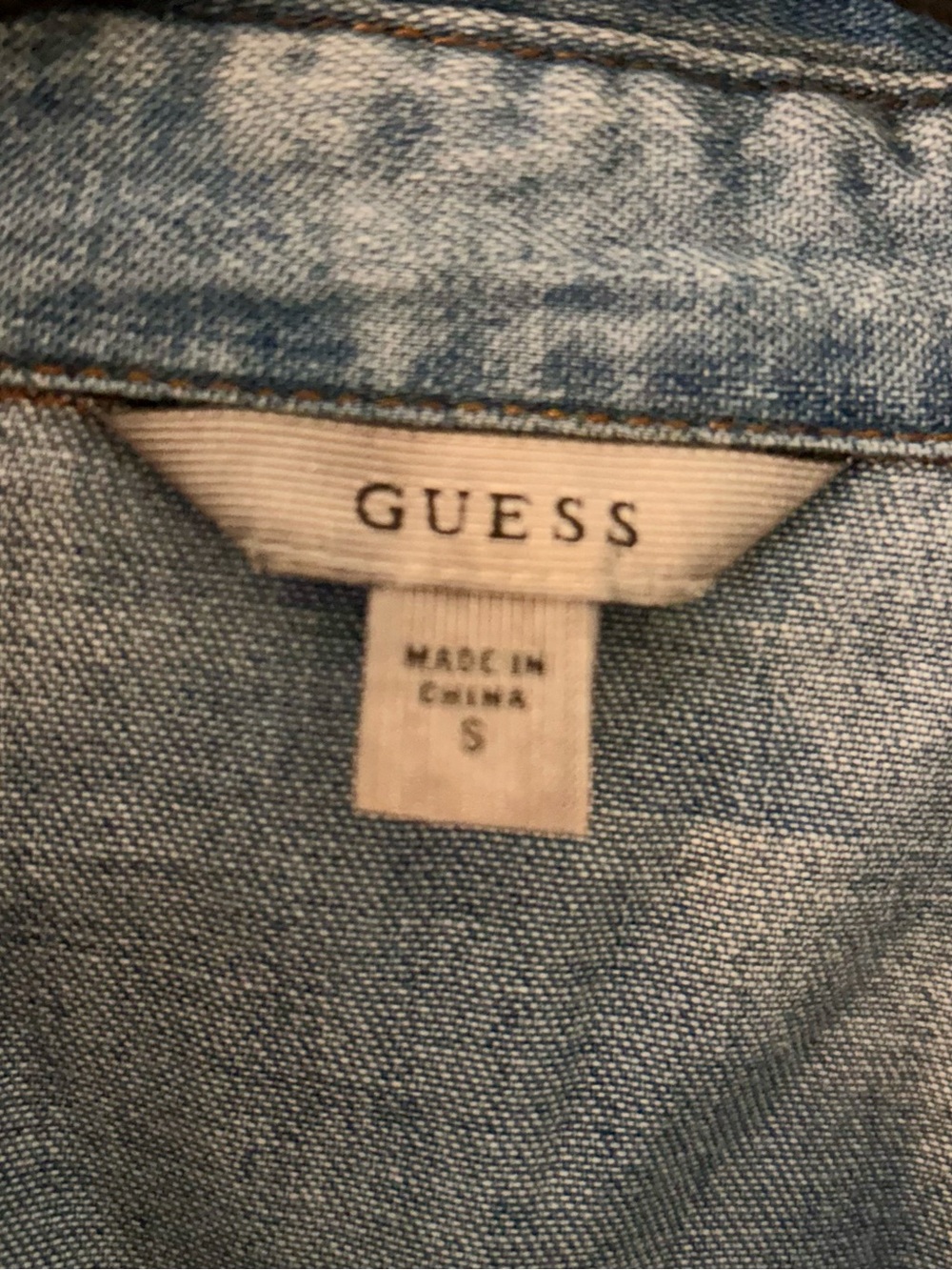 Guess Blue Denim Snap-Front Shirt - Picture 3 of 7